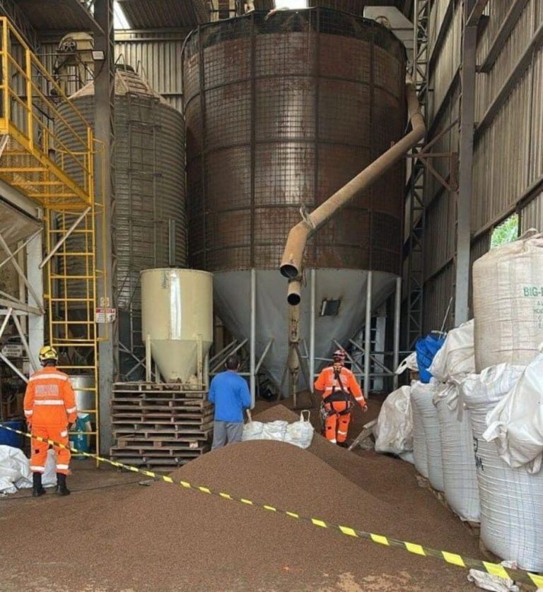 Tragédia em Uberlândia: Trabalhador morre soterrado por ração em silo de fábrica
